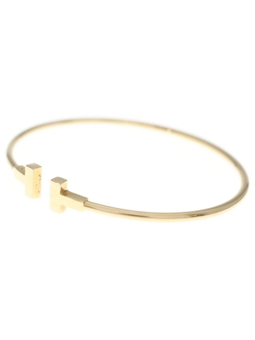 Tiffany & Co T Wire 18k Pink Gold Bracelet Bangle